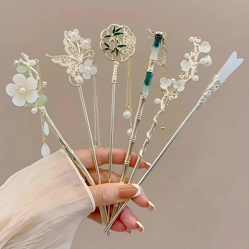 Shop Jewelry & Watches Near Me - 1/6pcs Elegant Chinese Style Tassel Hair