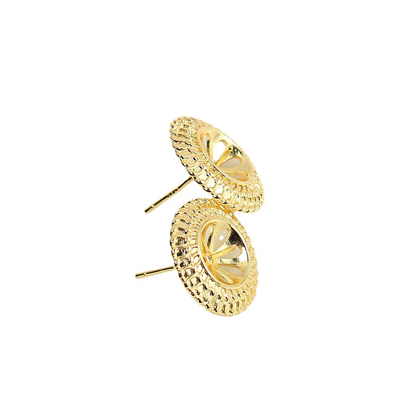 Pearl Stud Earrings - E038 Gold Plated Copper S925 Sterling