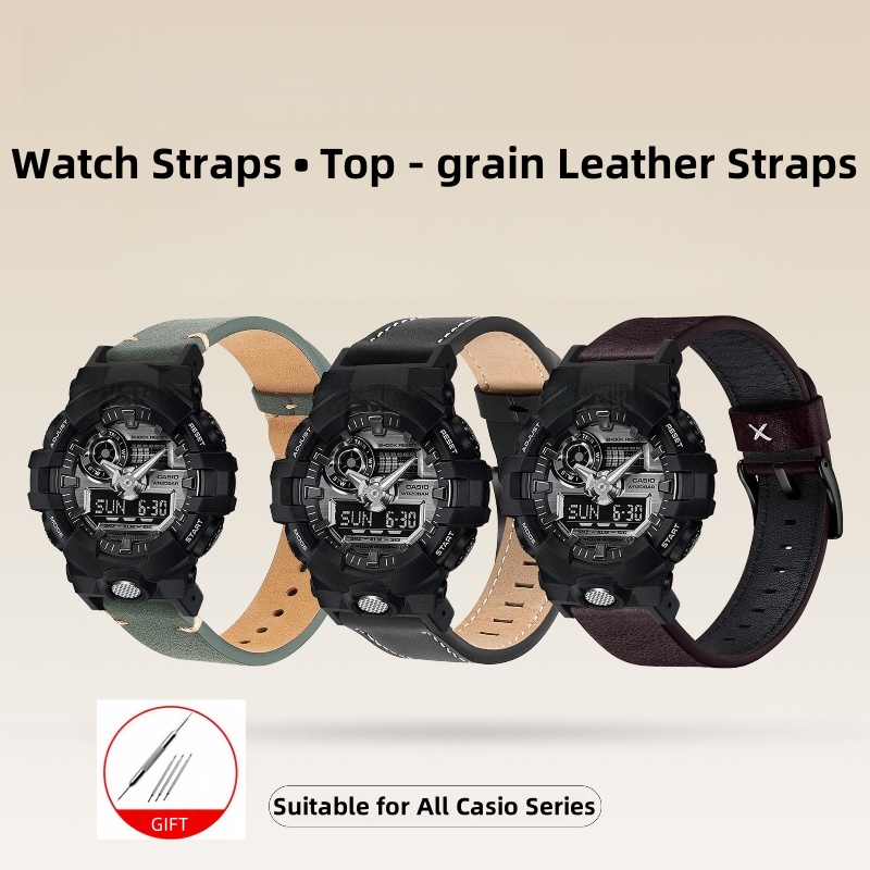Casio Watch G-Shock Dw-5600 - Genuine leather 16mm Strap For Casio