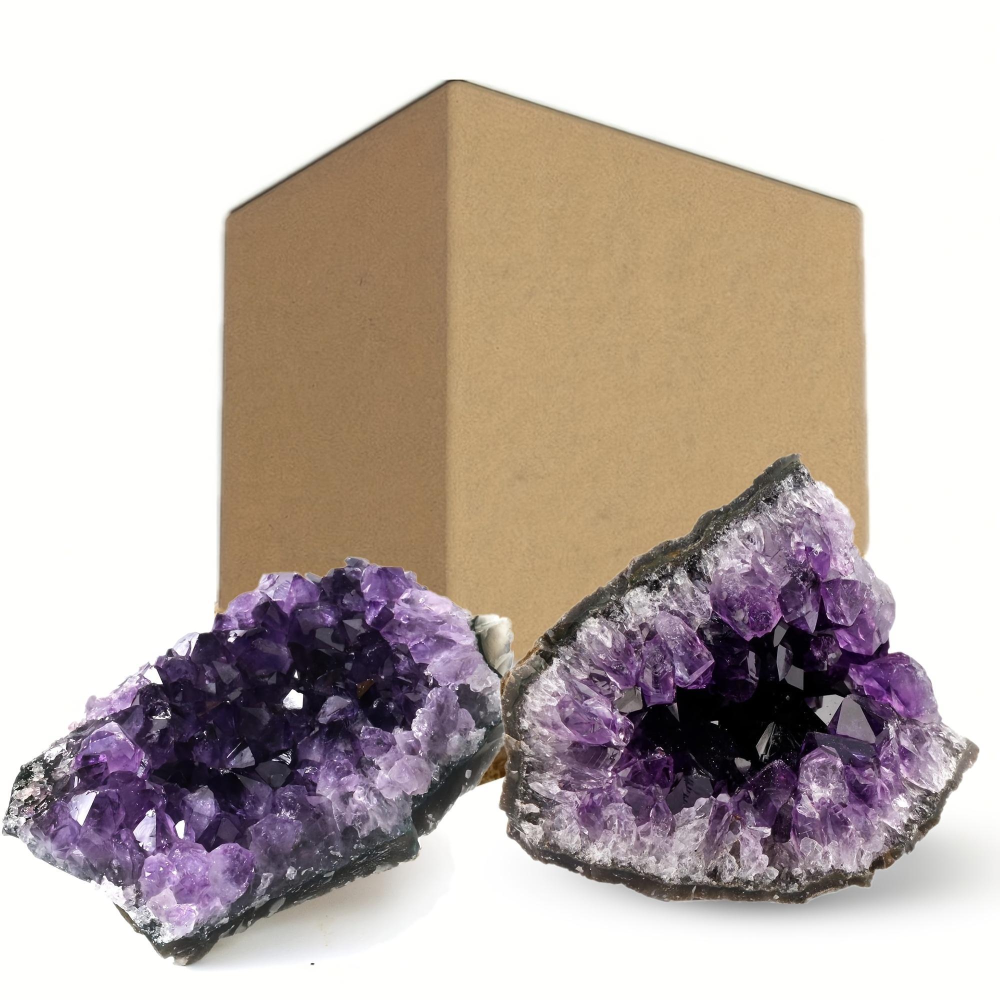 2Pcs Natural Amethyst Stones 6 - Gemstone Bracelet Healing 评论和价格