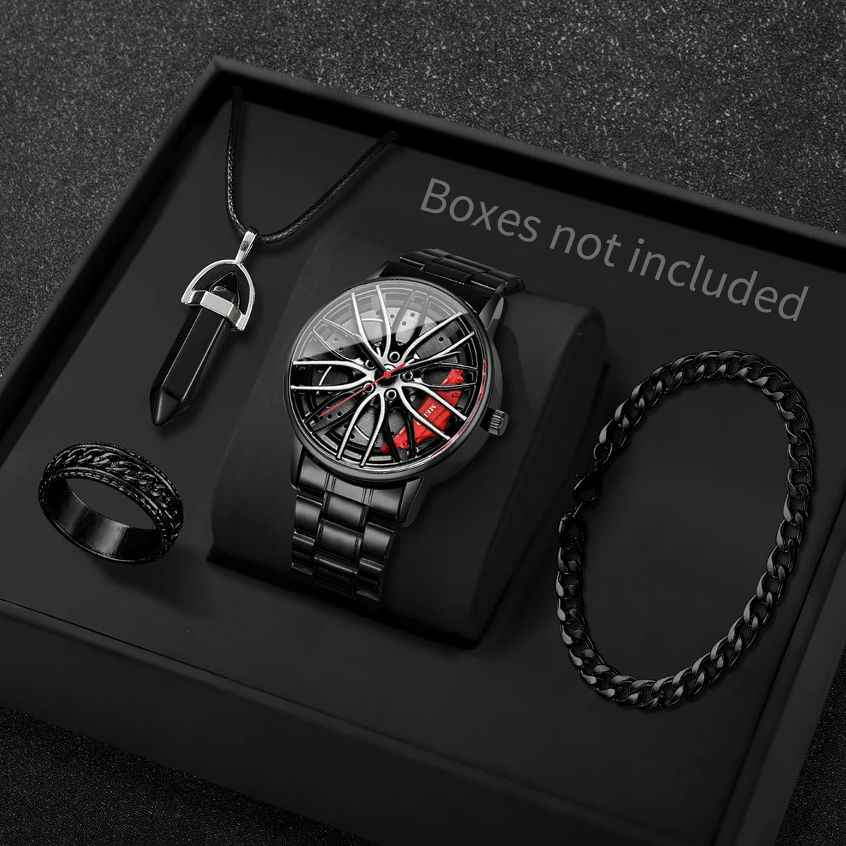 4PCS/Set Fashion 3d Car Wheel  - Mystery Jewelry Jar Watches 评论和价格