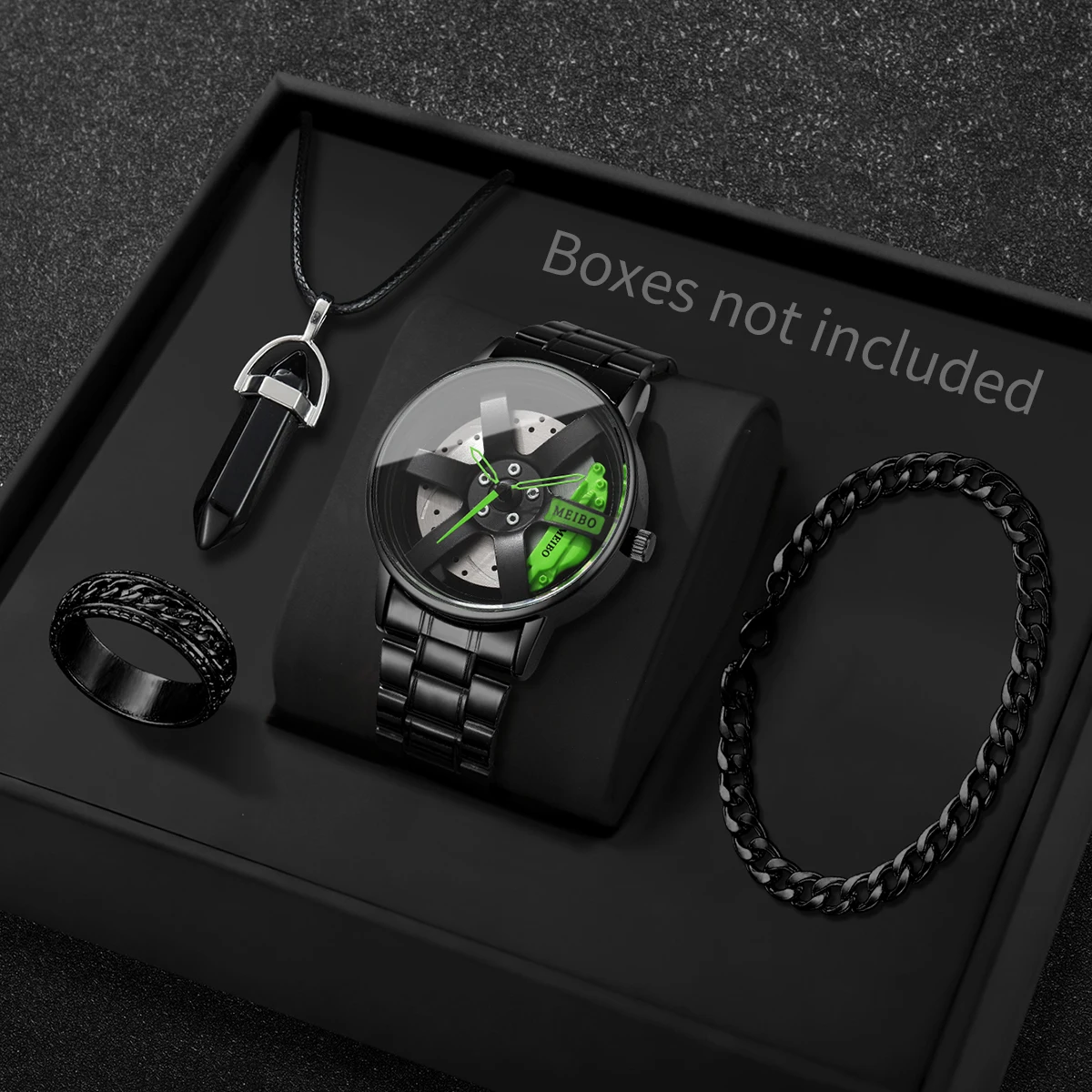 4PCS/Set Fashion 3d Car Wheel  - Mystery Jewelry Jar Watches 评论和价格
