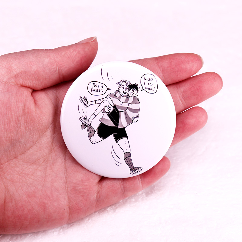 Heartstopper Pinback Button Pi - Nick'S Jewelry & Watches Reviews 评论和价格