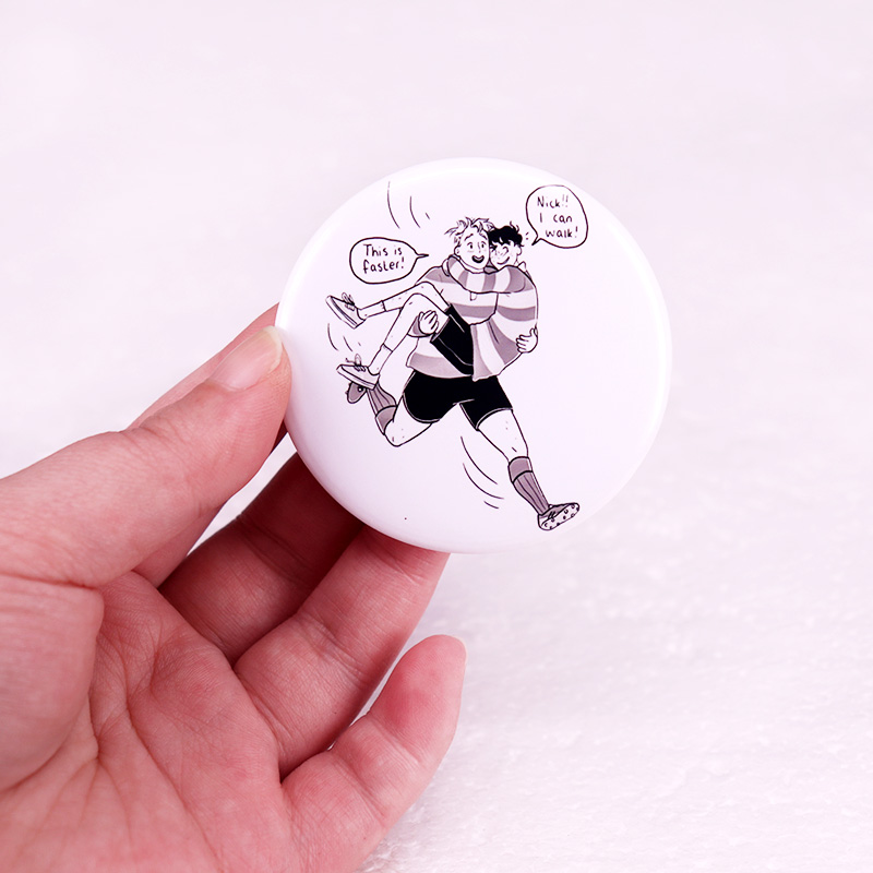 Heartstopper Pinback Button Pi - Nick'S Jewelry & Watches Reviews 评论和价格
