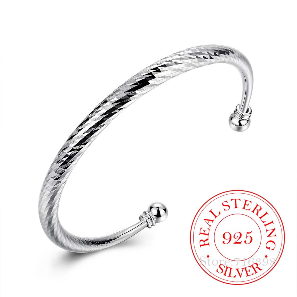 925 Silver Wedding Open Bracel - Nick'S Jewelry & Watches Reviews 评论和价格