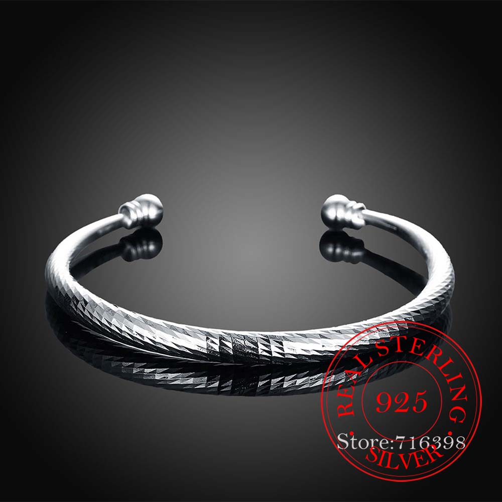 925 Silver Wedding Open Bracel - Nick'S Jewelry & Watches Reviews 评论和价格