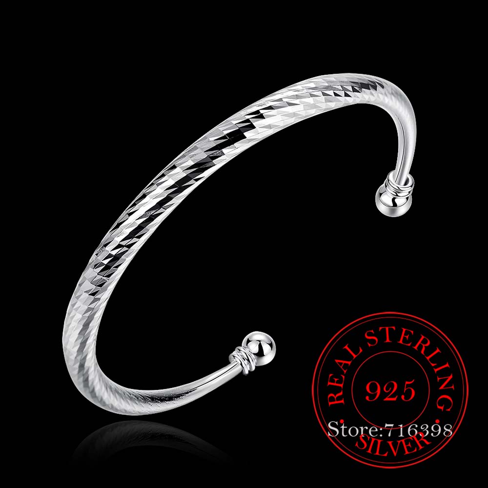 925 Silver Wedding Open Bracel - Nick'S Jewelry & Watches Reviews 评论和价格