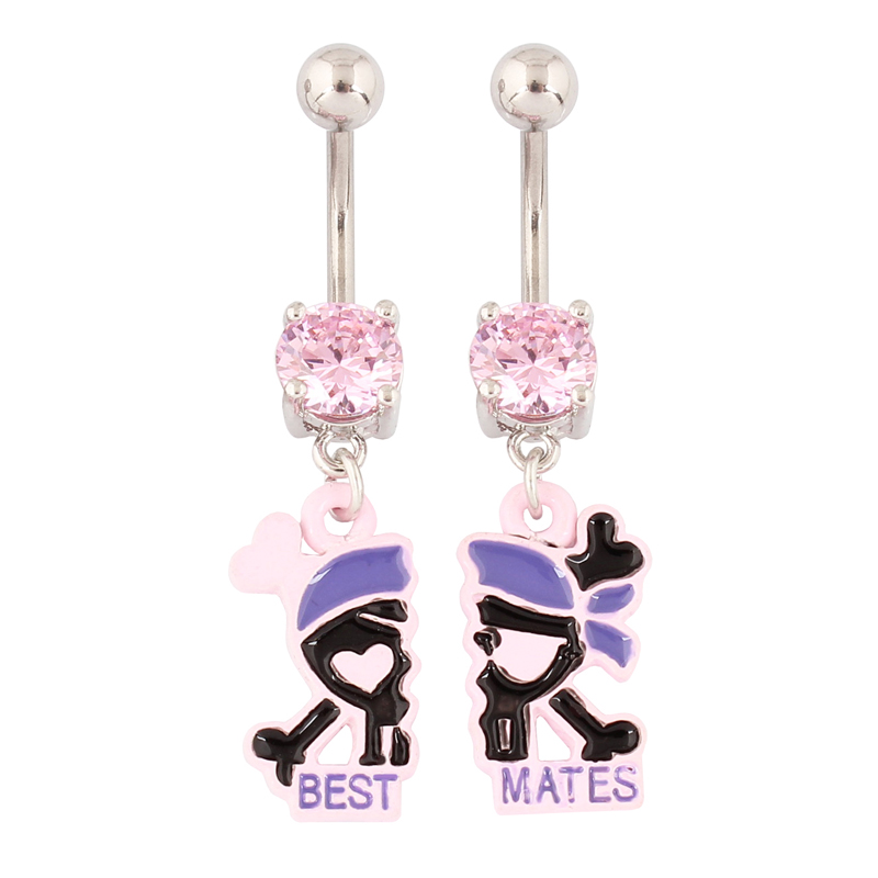 A pair Belly button ring Skull - Nick'S Jewelry & Watches Reviews 评论和价格