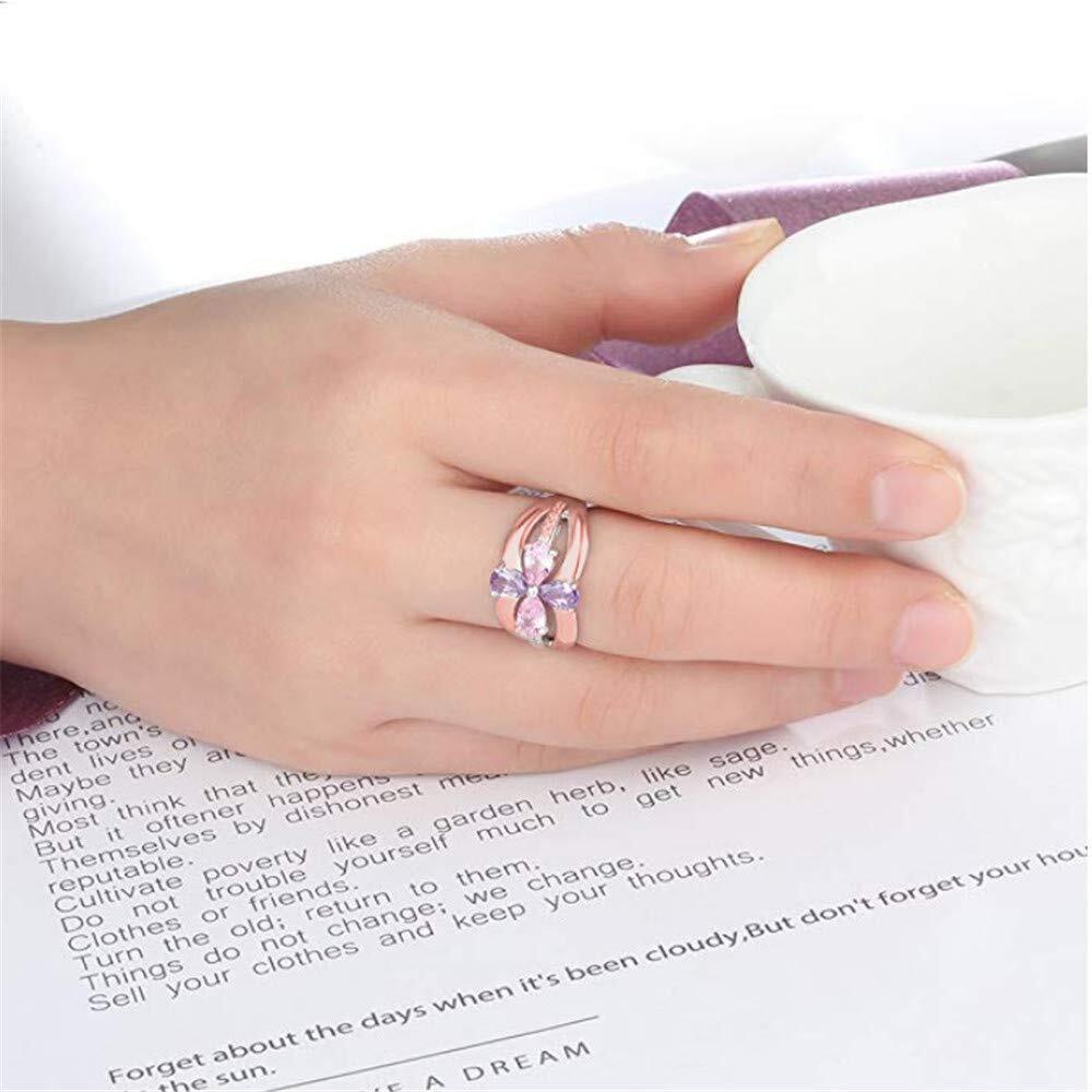 Amxiu Customize Large Wedding  - Birthstone Ring Set 评论和价格