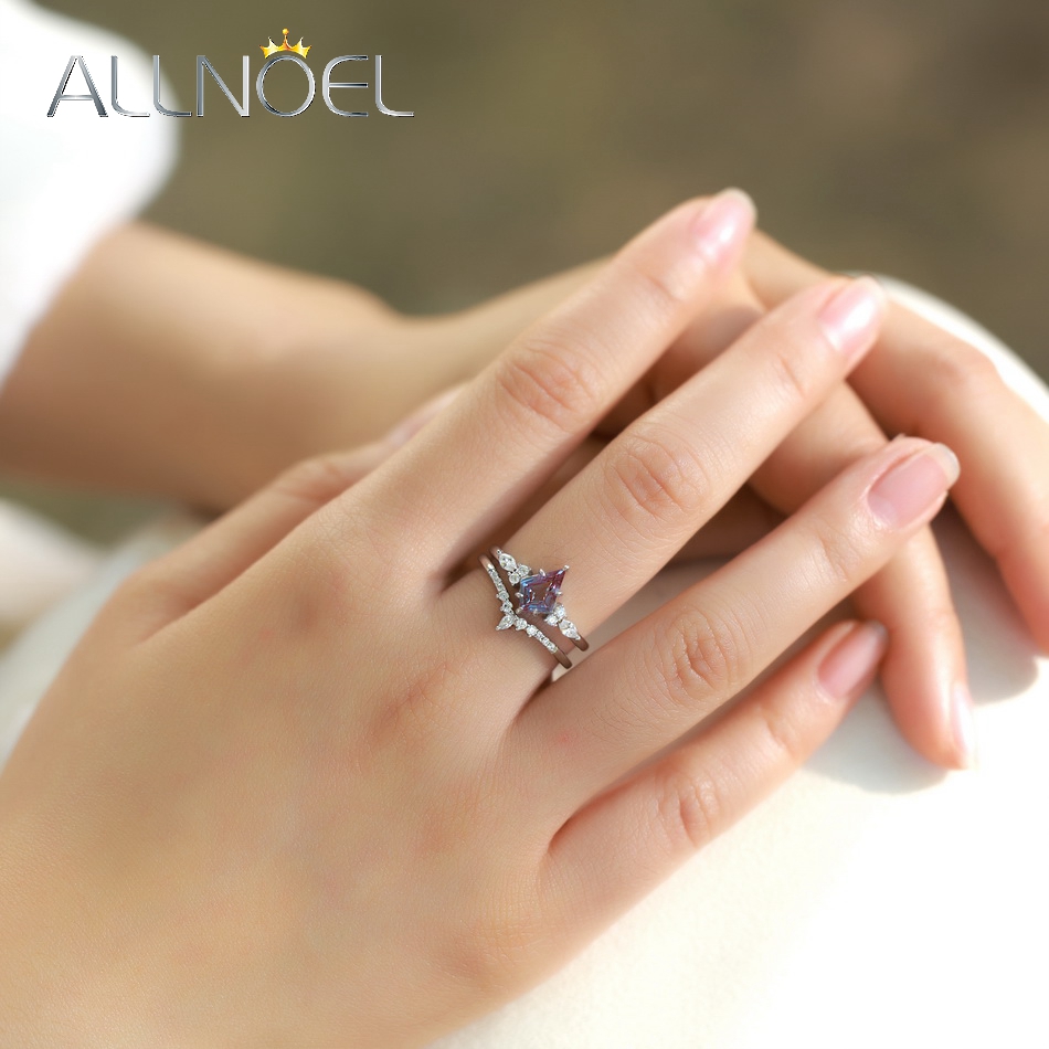 ALLNOEL Kite Cut 0.91ct Alexan - Birthstone Ring Set 评论和价格