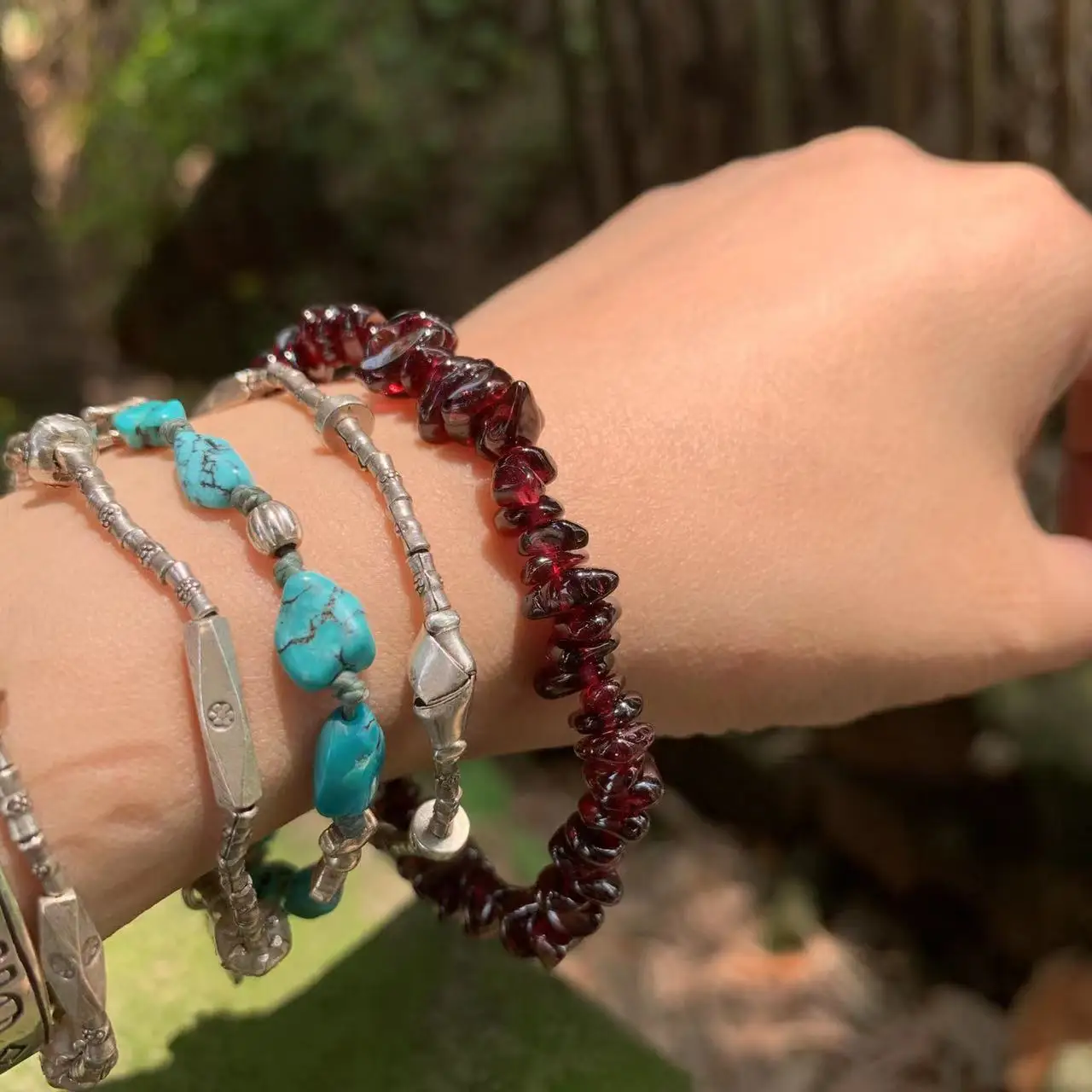 Natural Garnet Bracelet For Wo - Gemstone Bracelet Healing 评论和价格