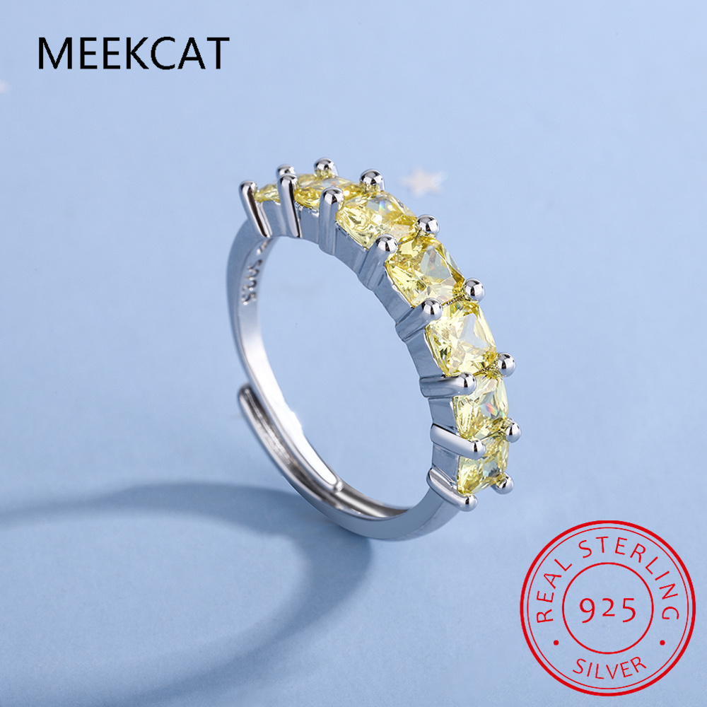 Princess Cut Natural Yellow Ci - Birthstone Ring Set 评论和价格