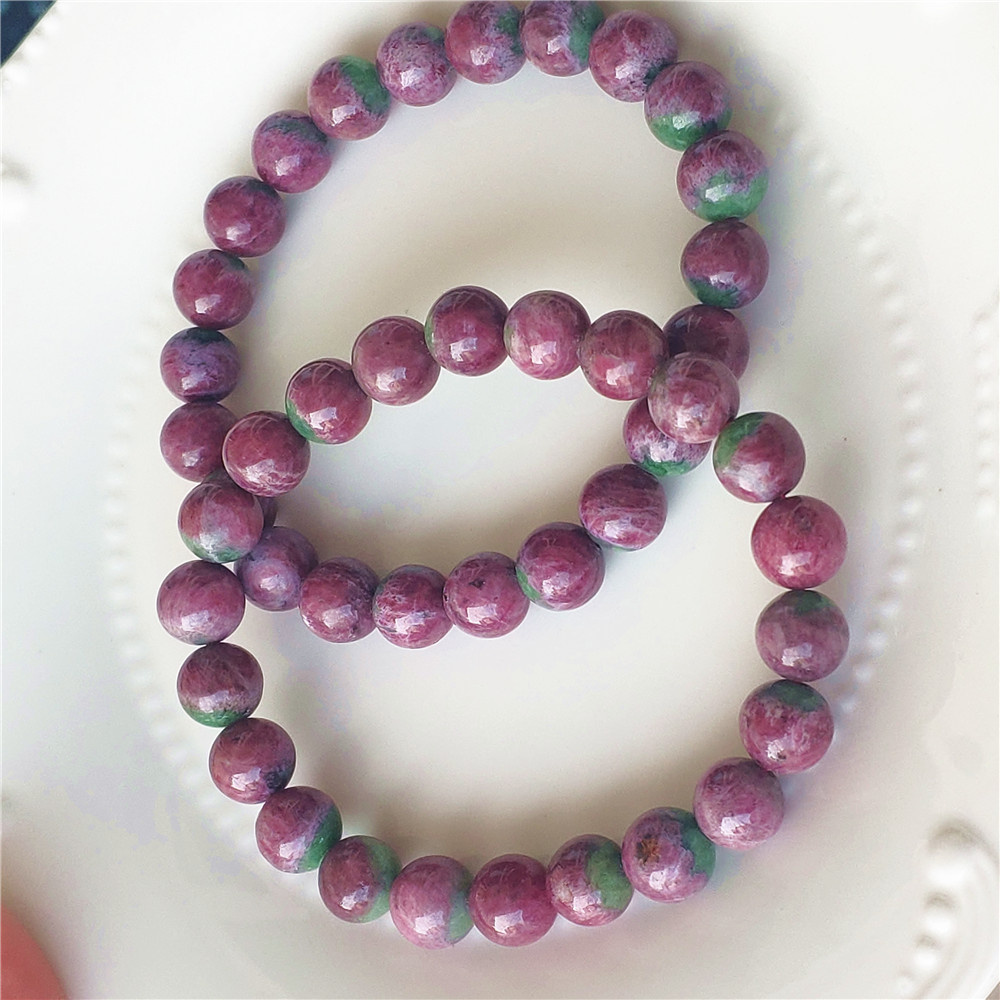 Natural Red Ruby Gemstone Brac - Gemstone Bracelet Healing 评论和价格