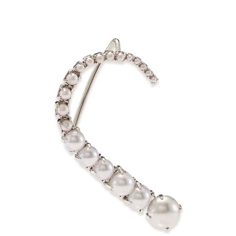 Stonefans Pearl Ear Clips With - Pearl Stud Earrings 评论和价格