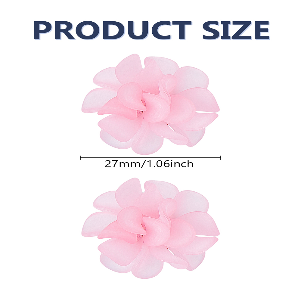 1Pair Flower Acrylic Stud Earr - Pearl Stud Earrings 评论和价格