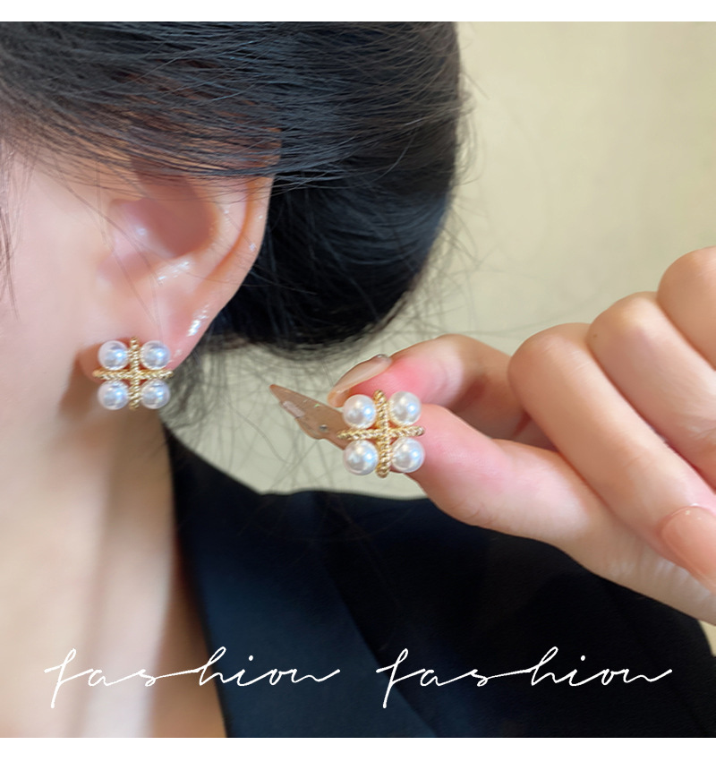 925 Silver Needle Korean Fashi - Pearl Stud Earrings 评论和价格
