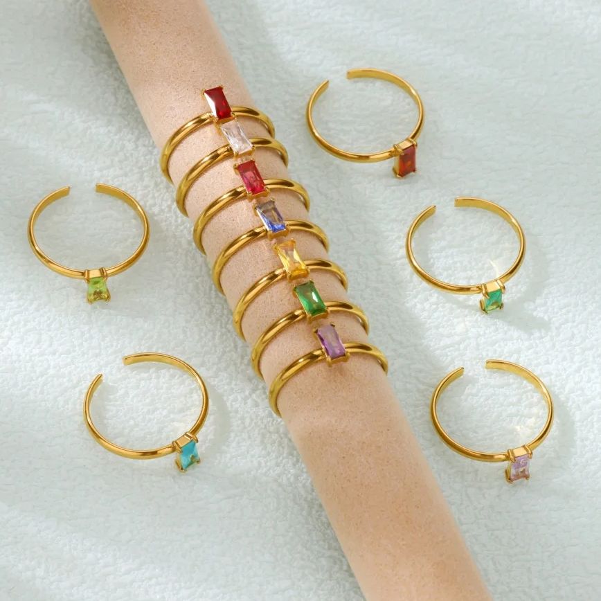 Zircon Birthstone Rings For Wo - Birthstone Ring Set 评论和价格