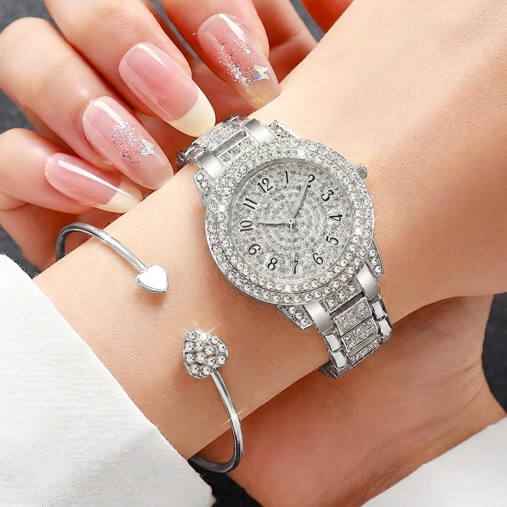 6PCS Fashion Rhinestone Women  - Mystery Jewelry Jar Watches 评论和价格