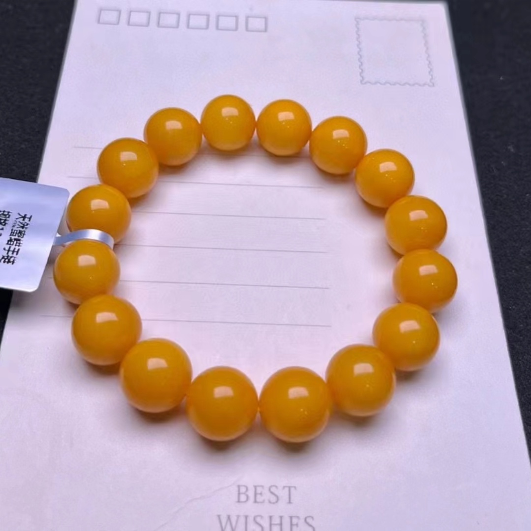 Natural Yellow Amber Gemstone  - Gemstone Bracelet Healing 评论和价格