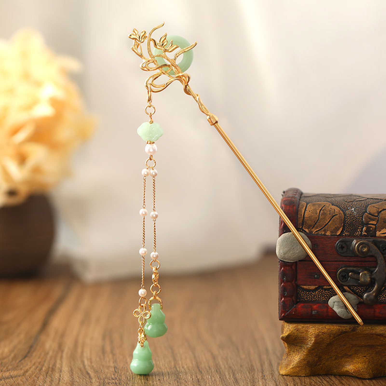 Chinese Style Glass Hairpin Fo - Shop Jewelry & Watches Near Me 评论和价格