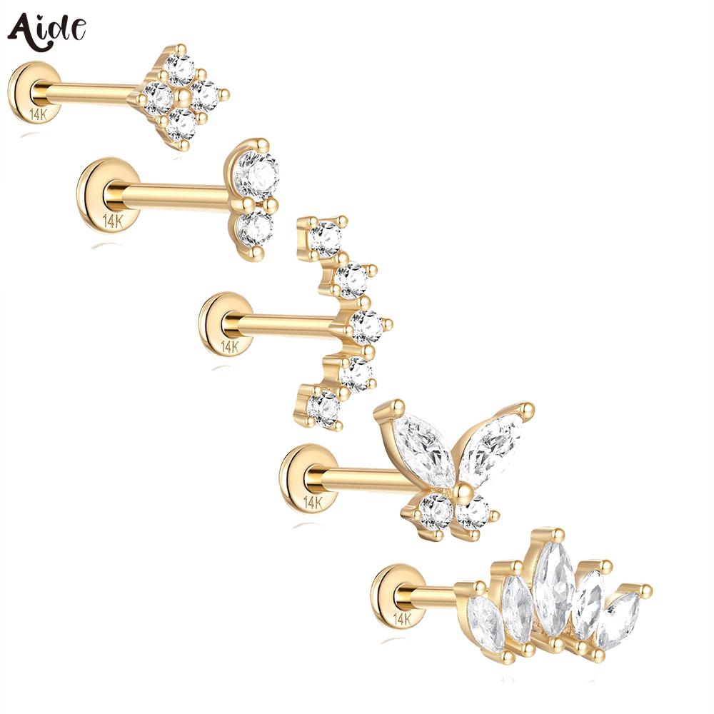 Aide DIY Zircon Pearl Earring  - Pearl Stud Earrings 评论和价格