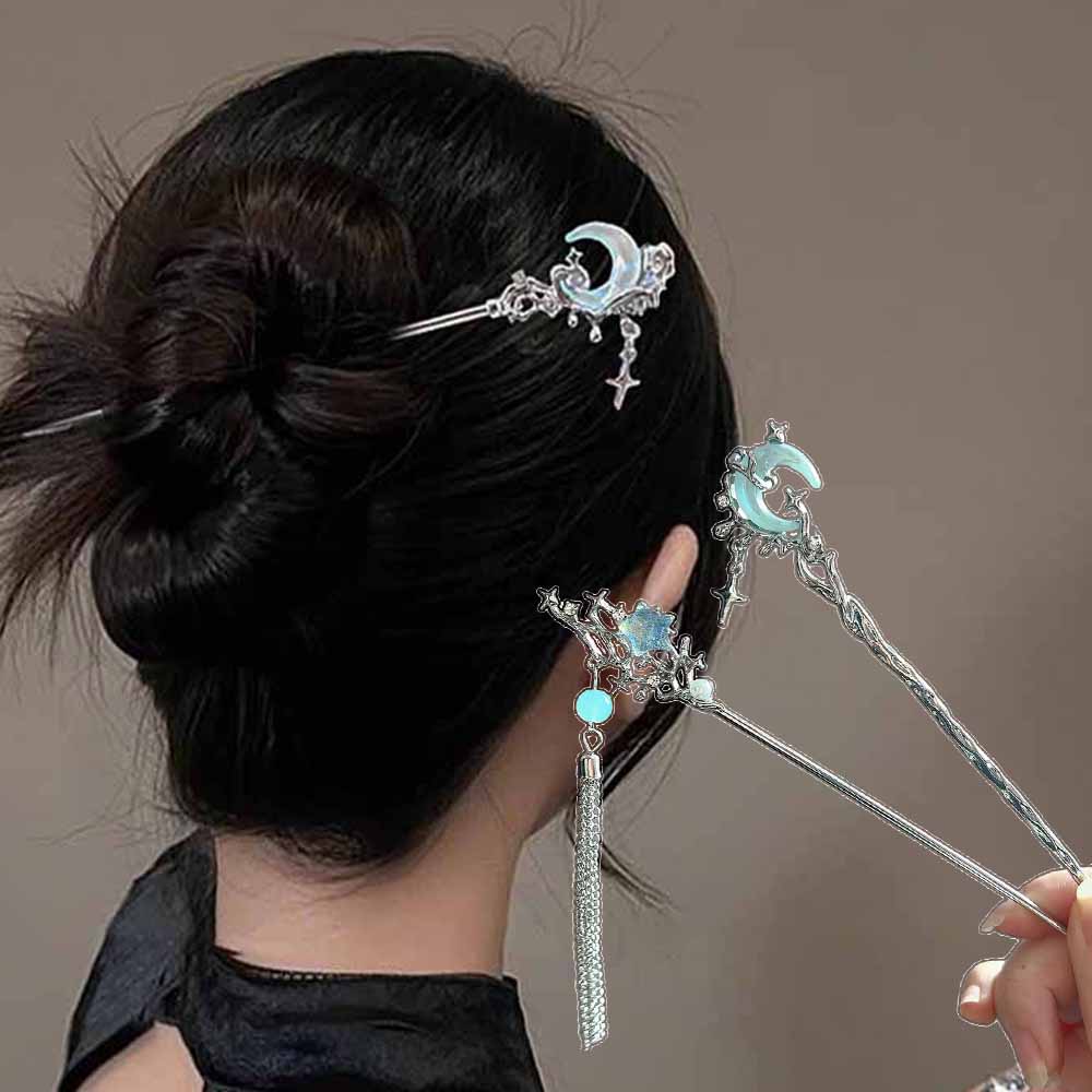 Moonstone Star Moon Hair Stick - Shop Jewelry & Watches Near Me 评论和价格
