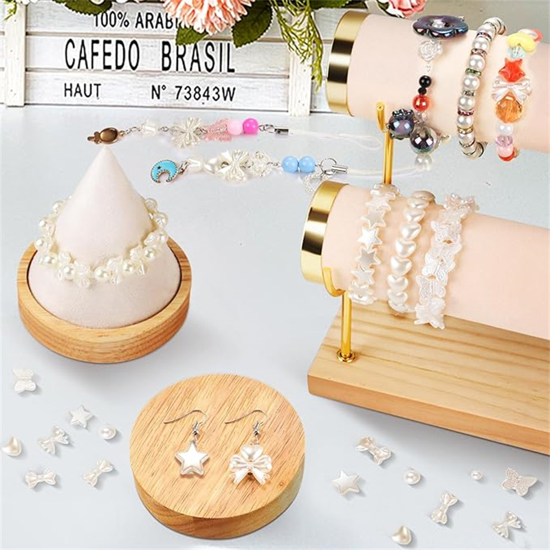 20pcs/bag Acrylic Ribbon Bow A - Pearl Stud Earrings 评论和价格
