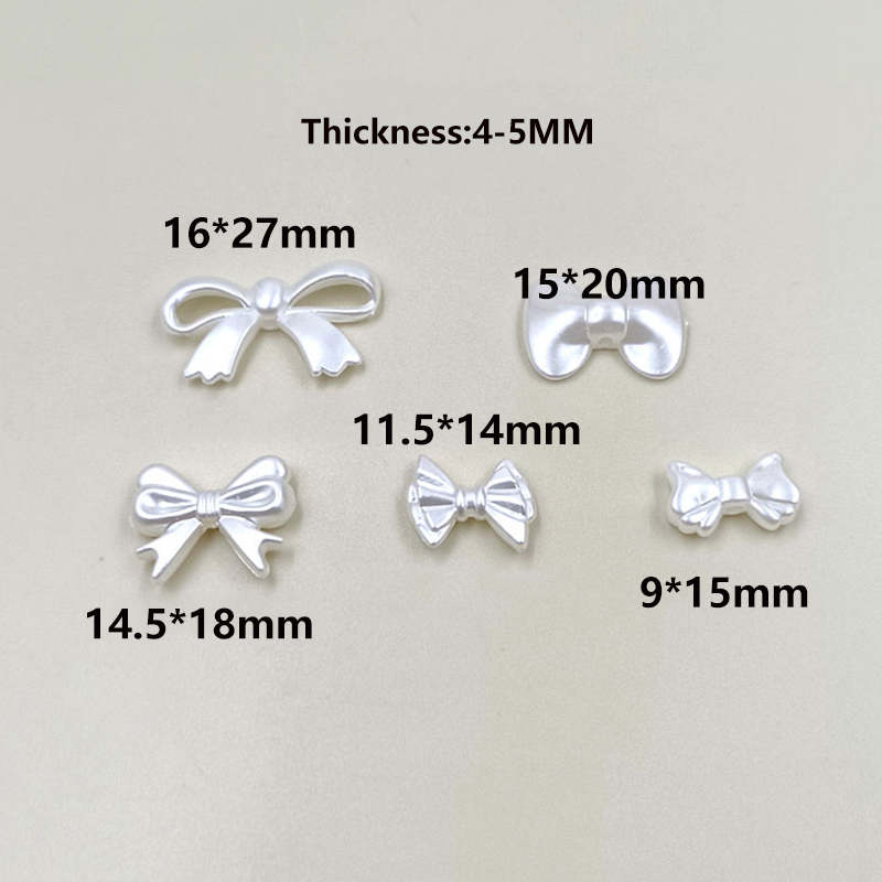 20pcs/bag Acrylic Ribbon Bow A - Pearl Stud Earrings 评论和价格