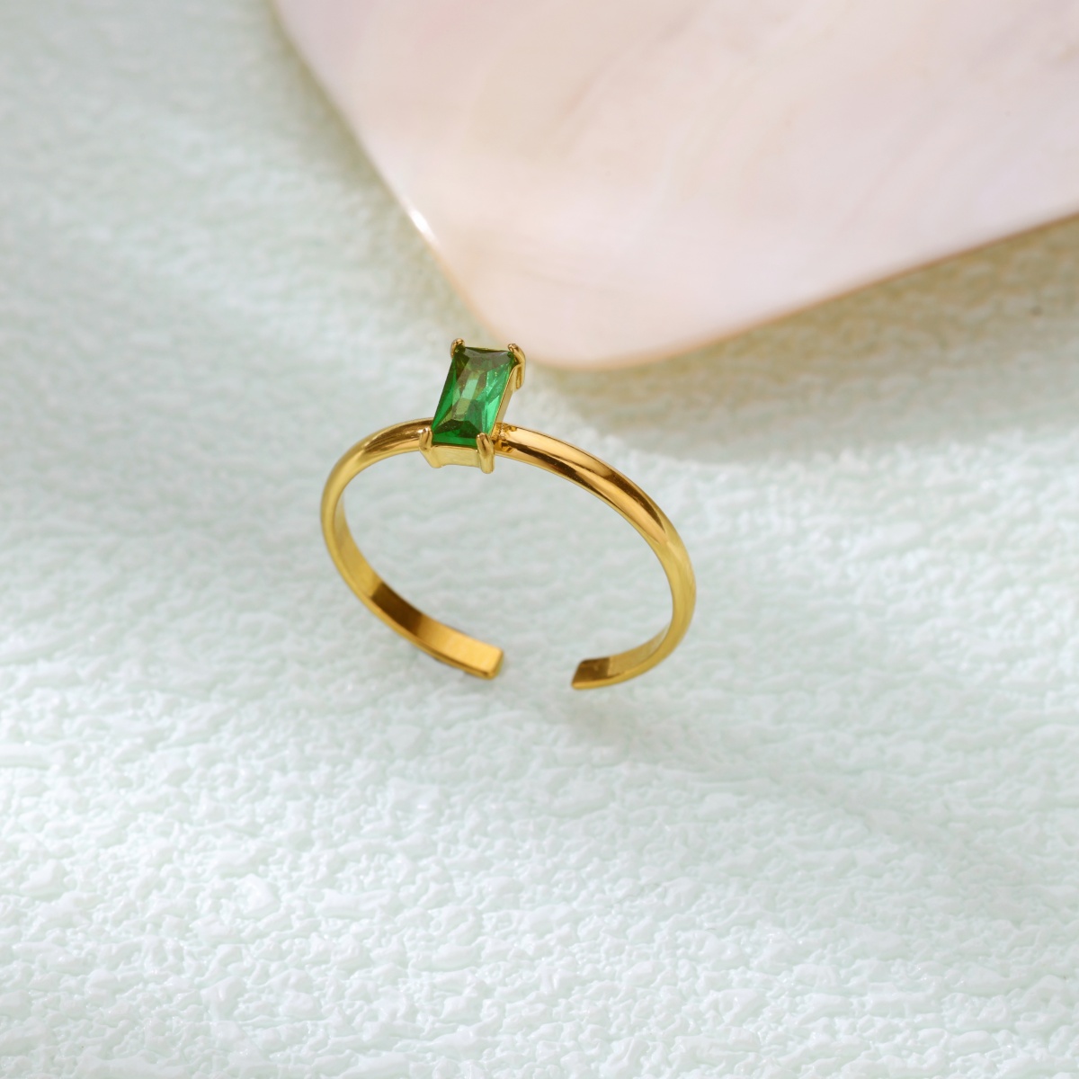Purple Zircon Square Rings For - Birthstone Ring Set 评论和价格