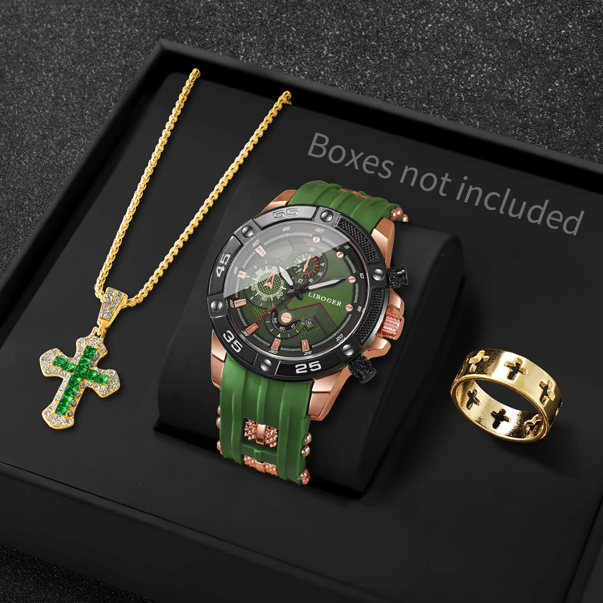 3PCS Fashion Male Sports Watch - Mystery Jewelry Jar Watches 评论和价格